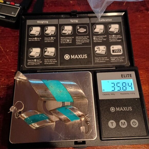 Jay King Desert Rose Trading DTR Sterling Turquoise Inlay Set Earrings Pendant - Picture 13 of 13